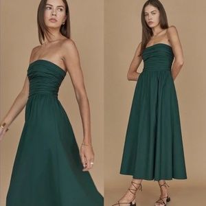 REFORMATION Forest Lisa Midi Dress Size 12